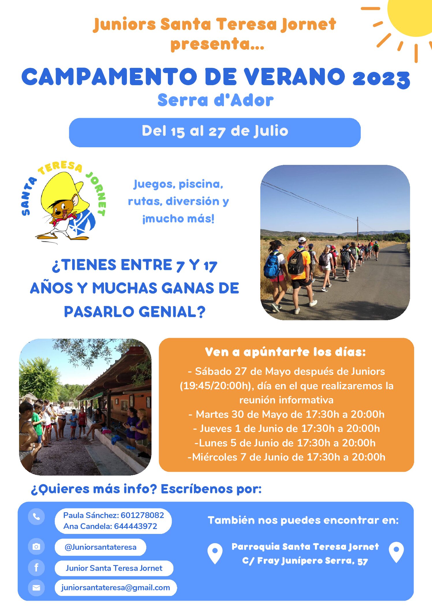 Lee más sobre el artículo TODO PREPARADO PARA EL CAMPAMENTO DE VERANO DE JUNIORS